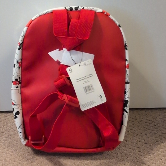 Disney Mickey Mouse Kids Backpack - Black, Red, and White NWT - Picture 5 of 10